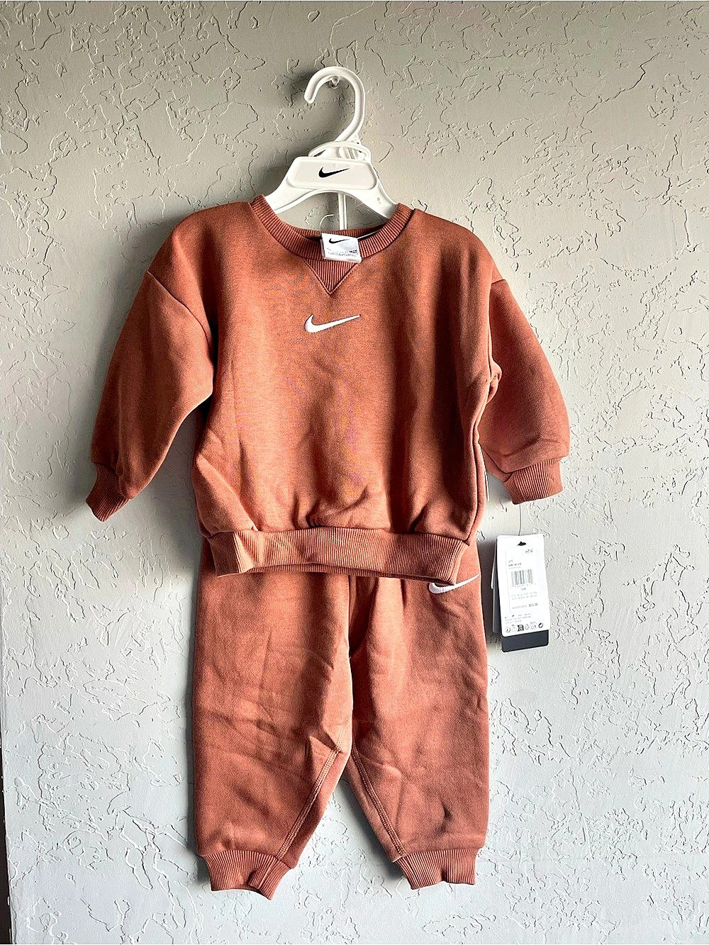 Nike Baby 18M Copper Brown Jogger Set NWT